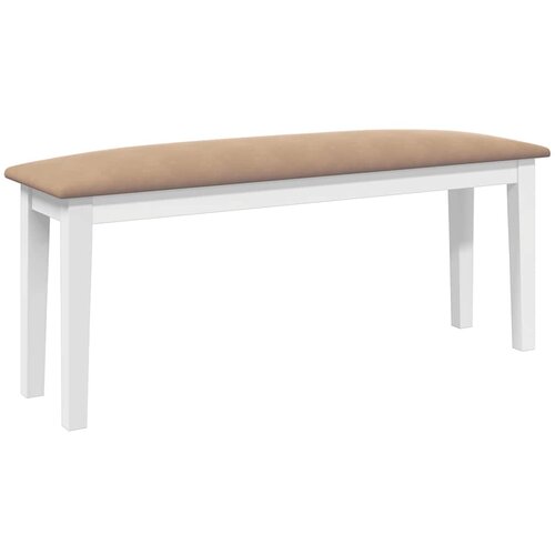 vidaXL klop 110 cm Bela masivna lesena guma, (21828492) Cene