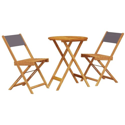 VidaXL 3-dijelni bistro set od tkanine i masivnog drva antracit Slike