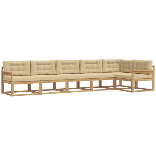 vidaXL Zunanja garnitura za sedenje 4 pcs Bela in bež Poliester, (5000279562) Cene