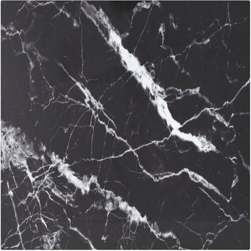 VidaXL Stolna ploča crna 40 x 40 cm 6 mm staklena s mramornim uzorkom Slike