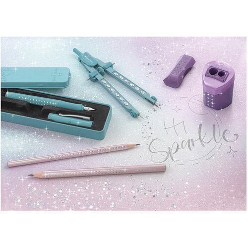 Nalivpero SPARKLE (M) FABER CASTELL 140876 METALIK TIRKIZNO Slike