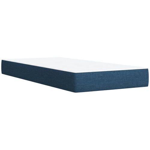  Krevet s oprugama i madracem plavi 100 x 200 cm od tkanine Slike