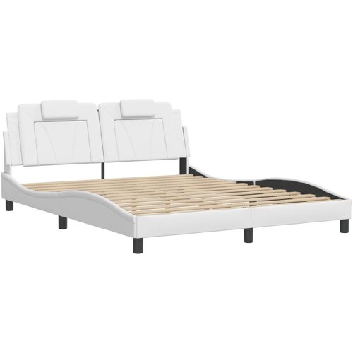 vidaXL Okvir za krevet s uzglavljem bijeli 160x200 cm od umjetne kože Cijene