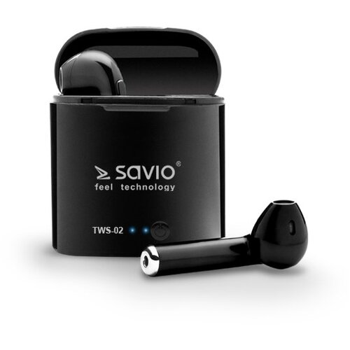 Savio TWS-02 Wireless Bluetooth Earphones, Black Cijene