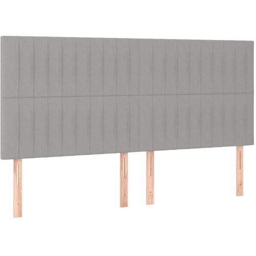 VidaXL Krevet s oprugama i madracem svjetlosivi 180x200 cm od tkanine Slike