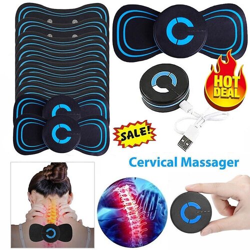 Venisymlis Mini Električni Ems Massager Za Vrat In Hrbet Cervikalni Masažni Obliži Za Laj&amp;scaron;anje Bolečin, (22060117) Slike
