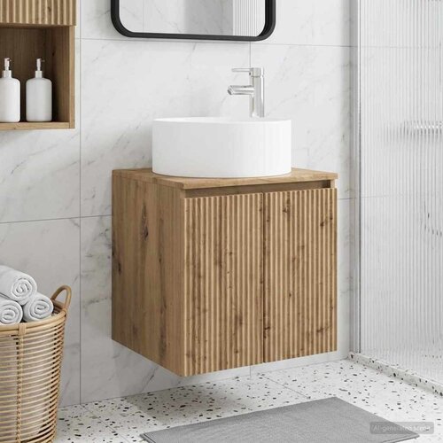 Umivaonik s policom za zid Hrast artisan 49,5 x 44,5 x 65,5 cm Cijene