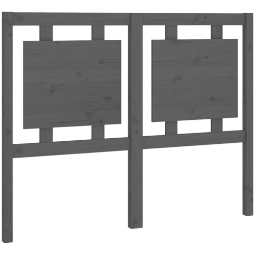 Maison Chic posteljno vzglavje - vzglavna omarica - nočna omarica sivo 125,5x4x100 cm trdna borovina, (21705851) Slike