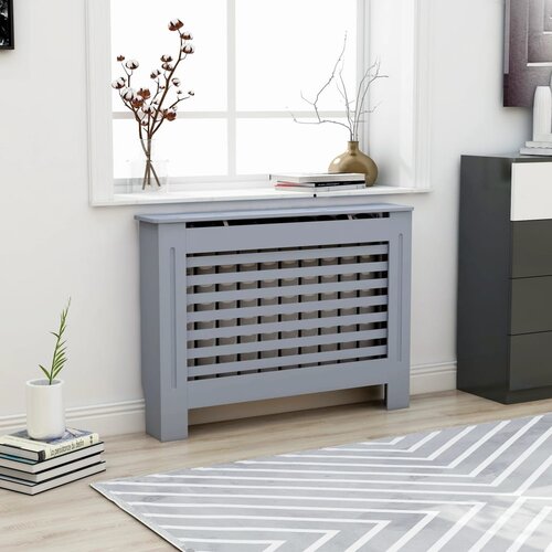 vidaXL Pokrov za radiator antraciten 112x19x81,5 cm mediapan, (20769846) Cene