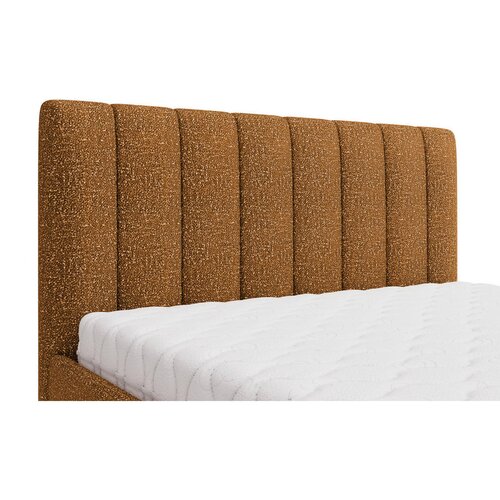 Boxxx OBLAZINJENA POSTELJA 140 cm x 200 cm , tekstil opečnato rjava Slike