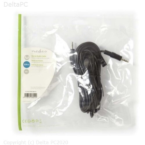 Nedis AUX KABEL 3.5mm 3.5mm 5m crni Slike