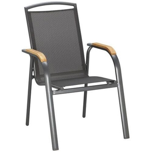 Ambia Garden STOL tikovina aluminij antracit, črna Cene