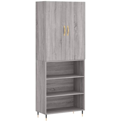 Maison Chic Visoka Komoda - Predalnik siva sonoma 69,5x34x180 cm inženirski les, (21718782) Cene