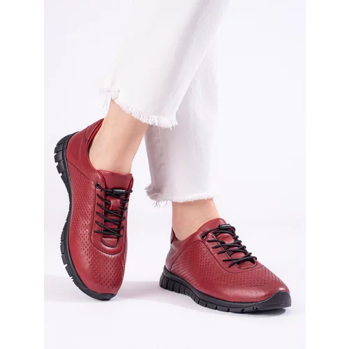 T.SOKOLSKI Leather burgundy sports shoes