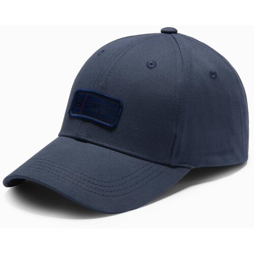 Ombre Men's baseball cap with patch - navy blue Cene