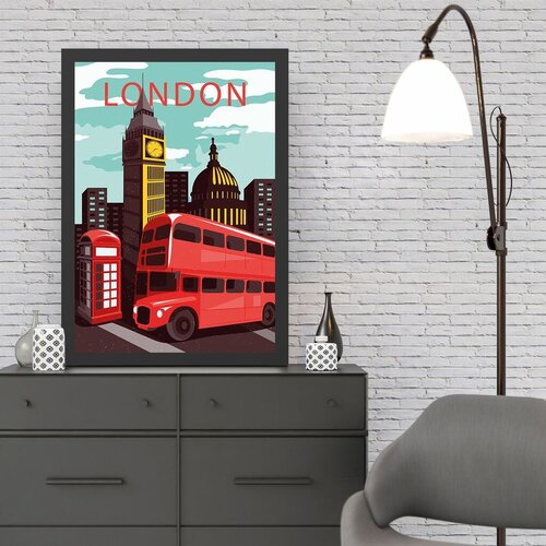 Wallity Uokvirena slika London 8, 55x75 cm Cene