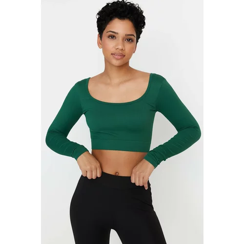 Trendyol Duckhead Seamless Crop Extra Stretchy Square Neck Sports Blouse