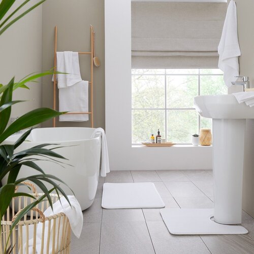 Catherine Lansfield Beli frotirni bombažni komplet brisač 6 ks Anti-Bacterial &amp;ndash; Slike