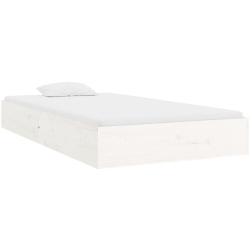  Okvir za krevet od masivnog drva bijeli 90 x 200 cm Slike
