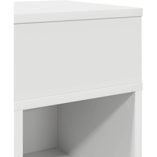  Noćni ormarić s ladicom bijeli 25x31x66 cm Slike
