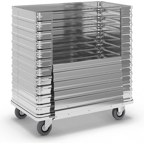 Zarges aluminijasti zabojni voziček, prostornina 350 l, stranska stena polovično zložljiva Cene