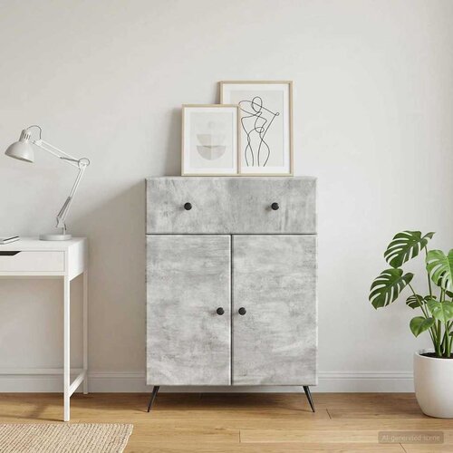  Kreveta Betonska siva 66 x 34,5 x 90 cm Konstruirano drvo Cijene