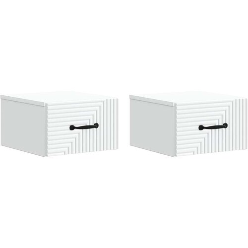  Noćni ormarić za montažu na zid 2 pcs Bijela 34 5 x 33 x 20 cm Cene