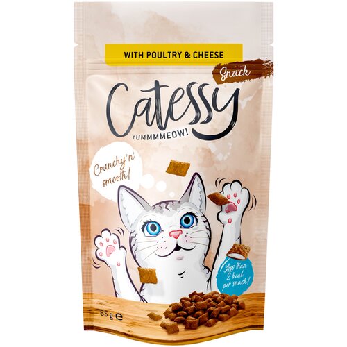 Catessy hrskave grickalice 65 g - Perad, sir i taurin Slike
