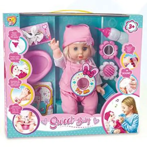 Magic Toys Set s 35 cm sladko majhno jokajočo lutko Jenny Cene