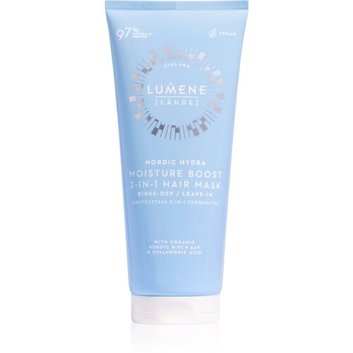 Lumene Nordic Hydra [L&amp;Auml;HDE] Moisture Boost vlažilna maska za lase 2 v 1 200 ml Slike