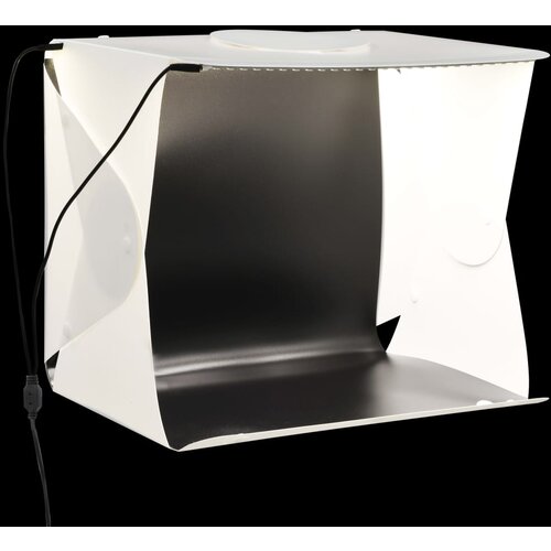 vidaXL Zložljiv LED svetlobni šotor za foto studio 40x34x37cm plastika, (21831822) Cene