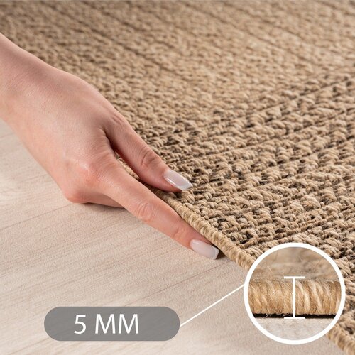 Ayyildiz Carpets Rjava okrogla notranja in zunanja preproga &amp;oslash; 80 cm Timber 1405 &amp;ndash; Slike