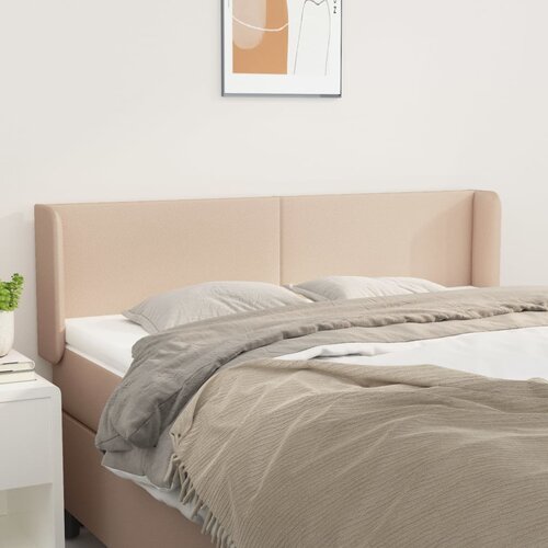 vidaXL Vzglavje z ušesi kapučino 147x16x78/88 cm umetno usnje Cene