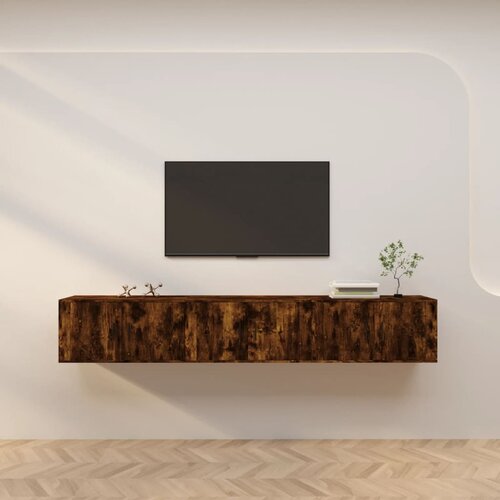 vidaXL Zidni TV ormarići 3 kom boja dimljenog hrasta 80x34 5x40 cm Cene