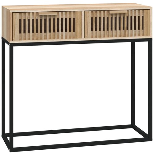 Maison Chic konzolna miza - miza ob steni 80x30x75 cm inženirski les in železo, (21785803) Cene
