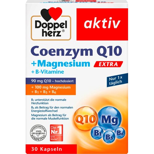 Doppelherz aktiv koencim Q10 + magnezij + B vitamini EXTRA - 30 kaps. Slike