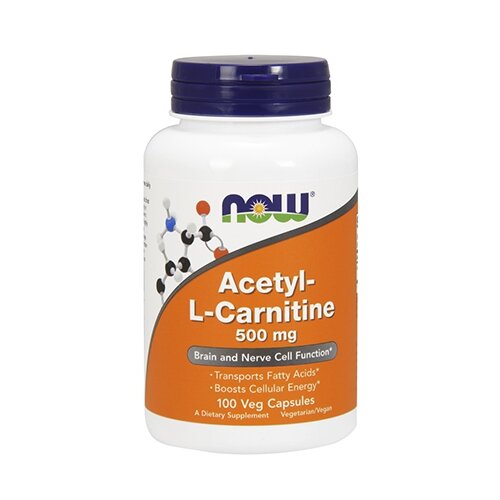 Now Foods Acetil L-karnitin 500 mg - Bodylab24 100 капс. Cene