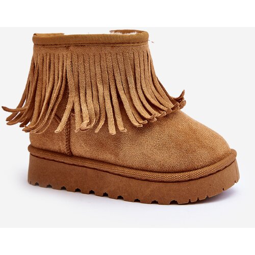 Boto Children's Snow Boots with Decorative Fringes Camel Nimia Cene