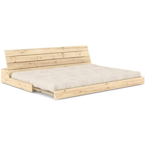 Karup Design Siva/bež lanena raztegljiva sedežna garnitura 196 cm Base &amp;ndash; Slike