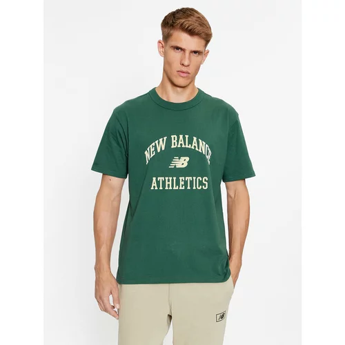 New Balance Majica Athletics Varsity Graphic T-Shirt MT33551 Zelena Regular Fit