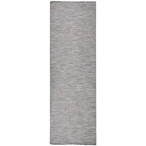 Furnova Zunanja preproga ploščato tkanje 80x250 cm rjava in modra, (21930666) Cene