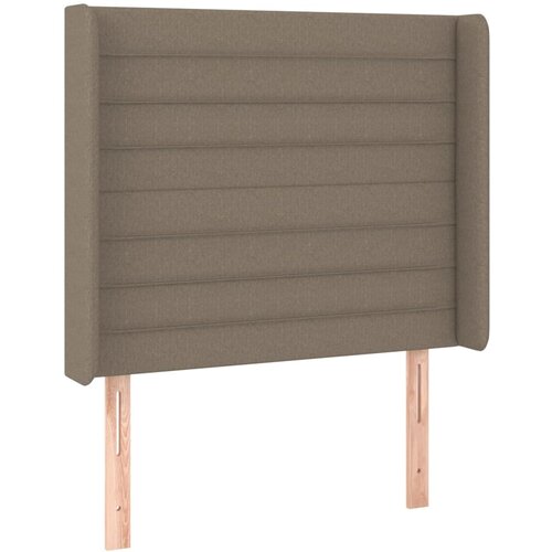  LED uzglavlje smeđesivo 83 x 16 x 118/128 cm od tkanine Slike