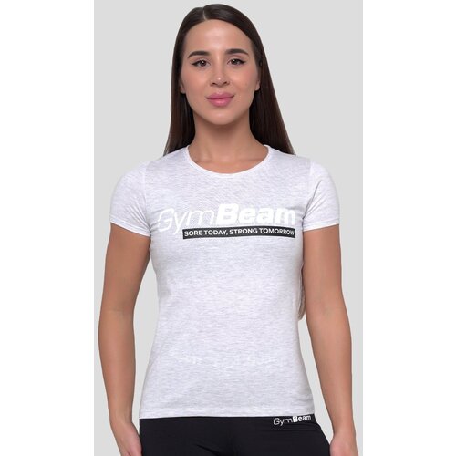 GymBeam Ženska majica Strong Tomorrow Grey Slike