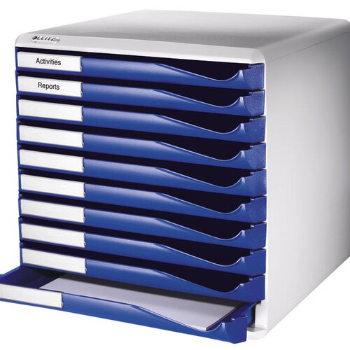  KUTIJA S 10 LADICA FORM SET LEITZ 52810035 PLAVA Slike