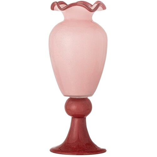 Bloomingville Rožnata steklena vaza (vi&amp;scaron;ina 34 cm) Frills &amp;ndash; Slike