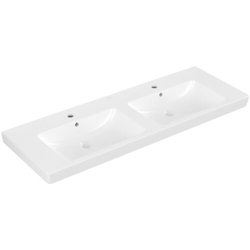 Villeroy Boch 7175D001 Subway 2.0 130 x 47 cm dvojni keramični umivalnik z 2 odprtinama Cene