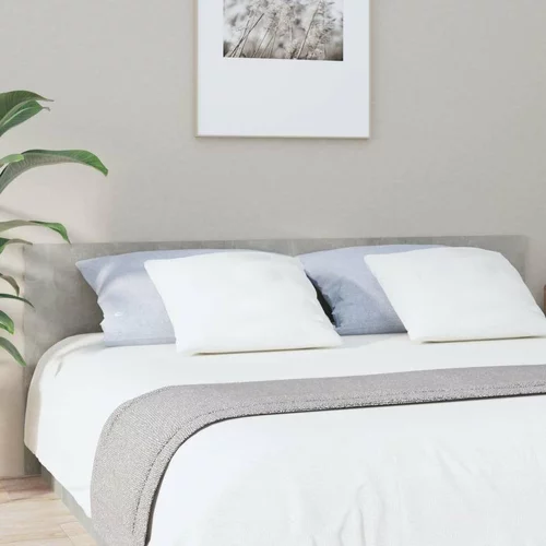  Uzglavlje za krevet siva boja betona 200 x 1 5 x 80 cm drveno