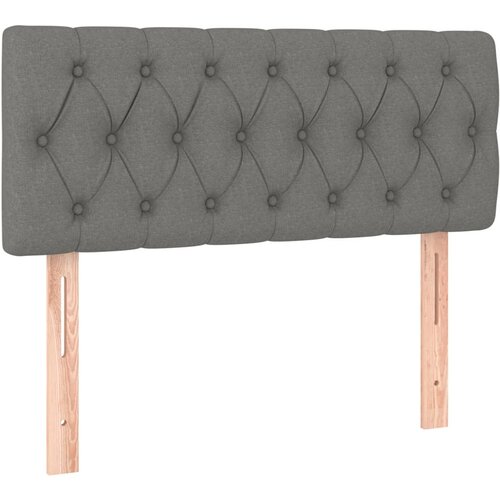 Maison Chic posteljno vzglavje - vzglavna omarica - nočna omarica temno sivo 100x7x78/88 cm blago, (21706871) Slike