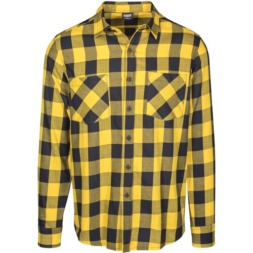 Urban Classics Plaid flannel shirt blk/honey Slike