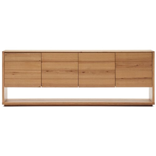 Kave Home Niska komoda u dekoru hrasta u prirodnoj boji 200x74 cm Alguema – Cijene